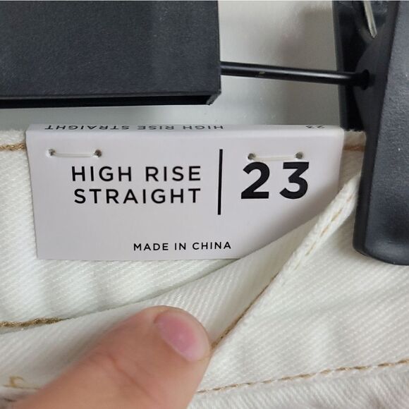 NWT- PACSUN Two-Tone Distressed High Waisted Straight Leg Jeans - Picture 7 of 13